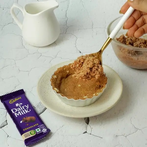 Dairy Milk Kalakand Tart-Remove the tart mould from the refrigerator