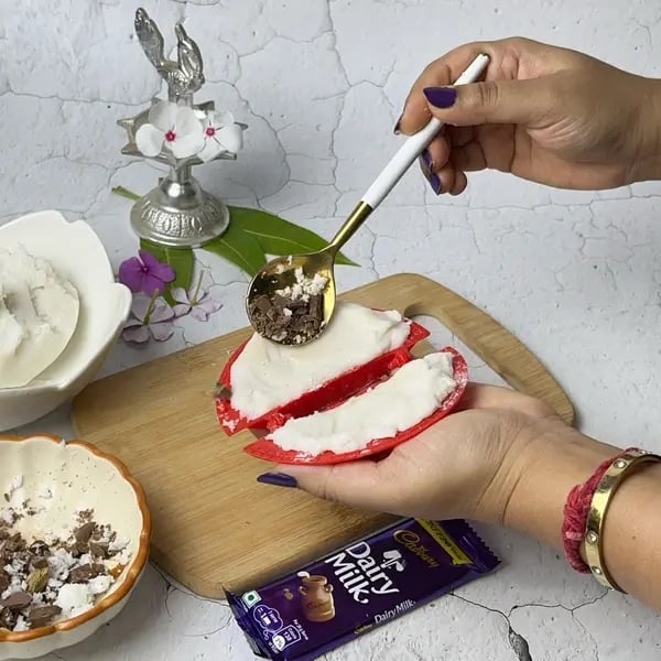 Dairy Milk Kozhukattai: A Chocolatey Twist To The Traditional Festive Sweet - Spoonful Chocolate Coconut Mixture