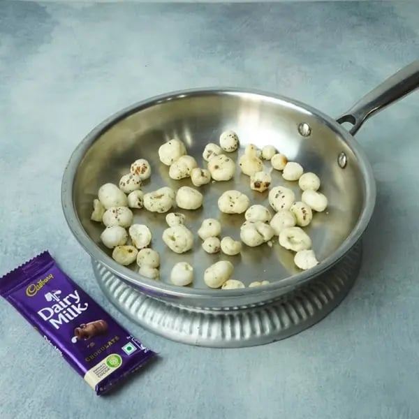 Dairy milk Makhana Dry fruits Laddu-Take a pan