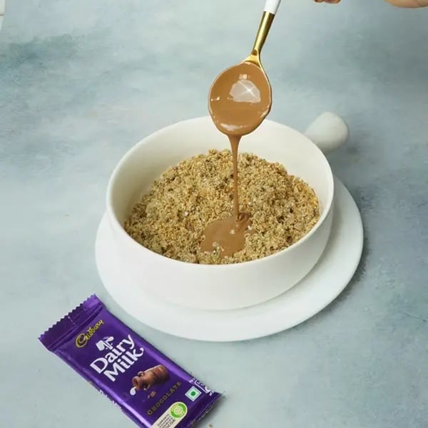 Dairy milk Makhana Dry fruits Laddu-Mix melted chocolate