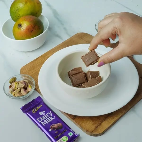 Dairy Milk Mango Sandesh Roll-Now take another bowl