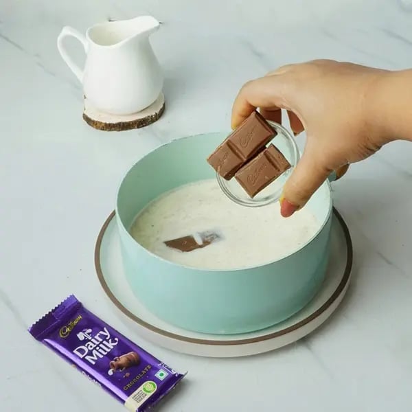 Dairy Milk Mishti Doi -Now add the diary milk chocolate