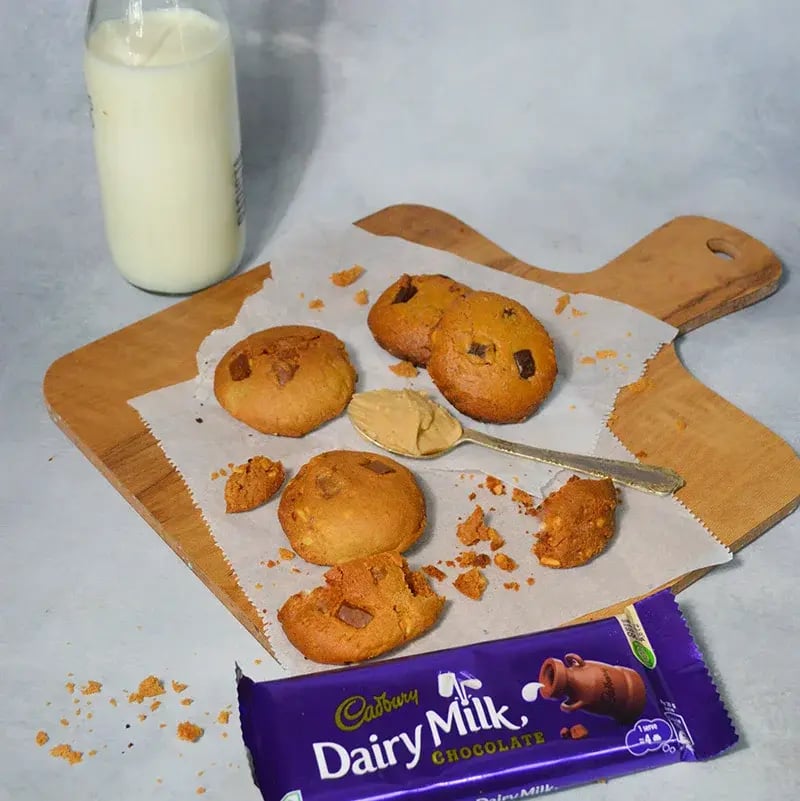 Daiy Milk Peanut Butte Chunk Chocolate Cookies Recipe
