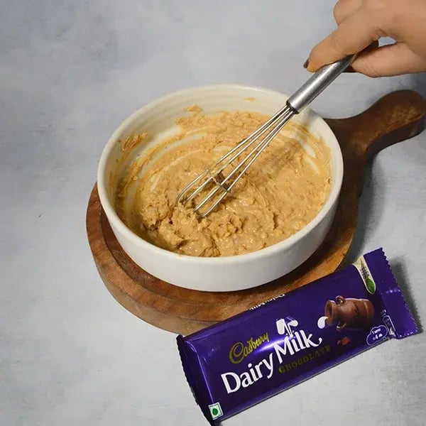 Dairy Milk Peanut Butter Chunk Chocolate Cookies - Keep mixing