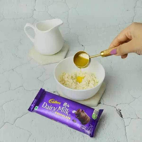 Dairy Milk Rice Kheer With Caramel Sauce - Add ghee