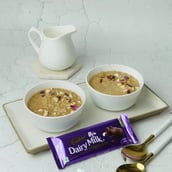 Dairy Milk Rice Kheer With Caramel Sauce