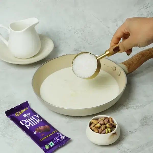 Dairy Milk Sheer Khurma for Eid - Boil milk