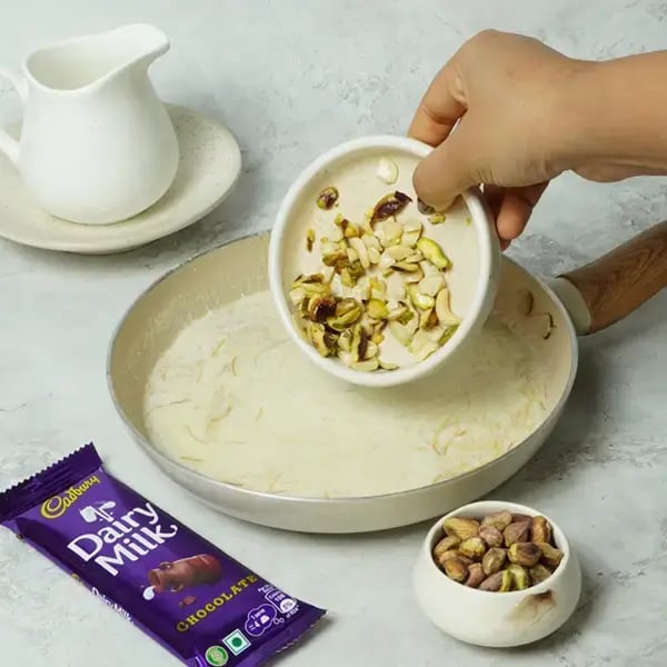 Dairy Milk Sheer Khurma for Eid - Add fried dry fruits