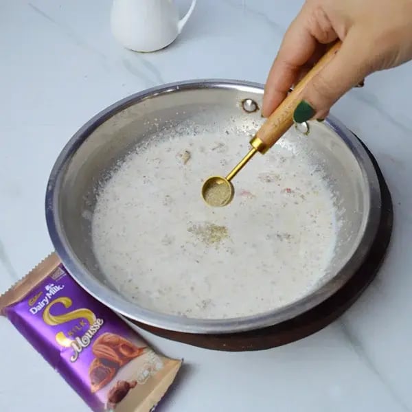 Dairy Milk Silk Dry Fruits Halwa - Add cardamom powder