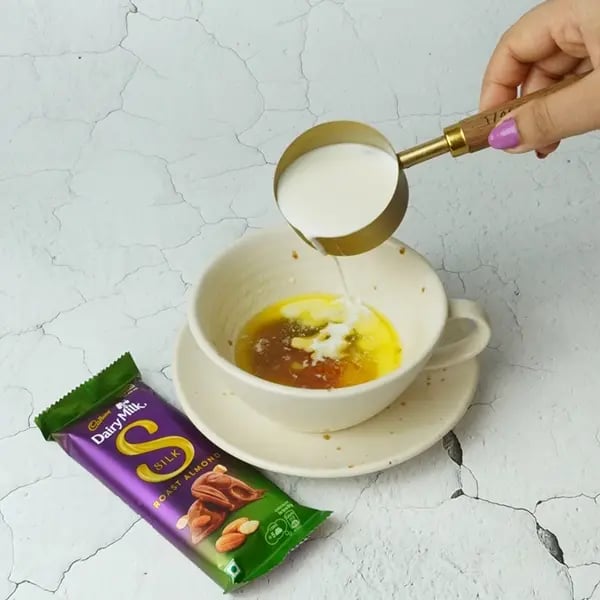 Dairy Milk Silk Gingerbread Mug Cake-Add milk and beat it well