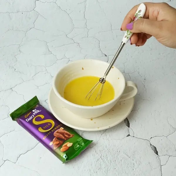 Dairy Milk Silk Gingerbread Mug Cake-Beat it until everything