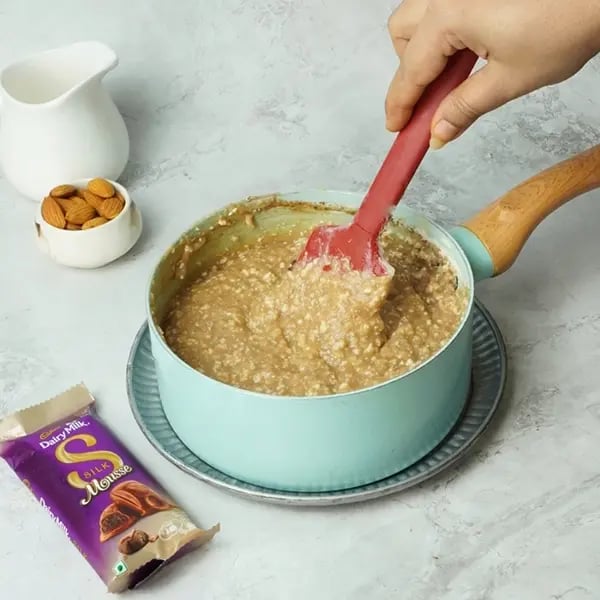 Dairy Milk Silk Habsi Halwa-Mix everything thoroughly