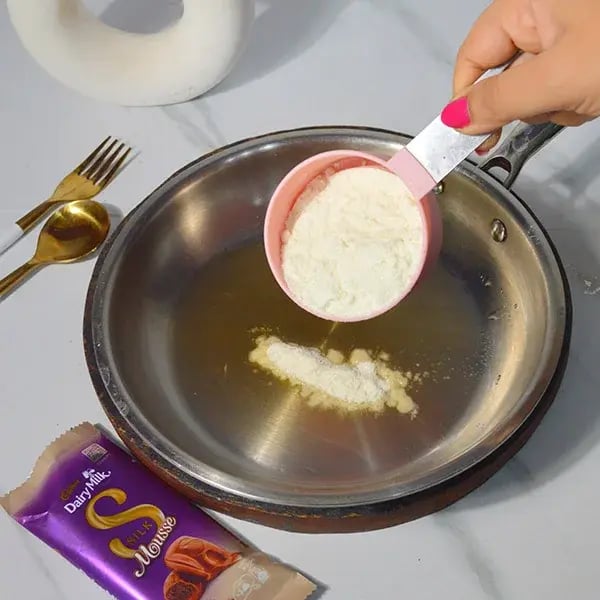 Dairy Milk Silk Pistachio Peda - Add milk powder