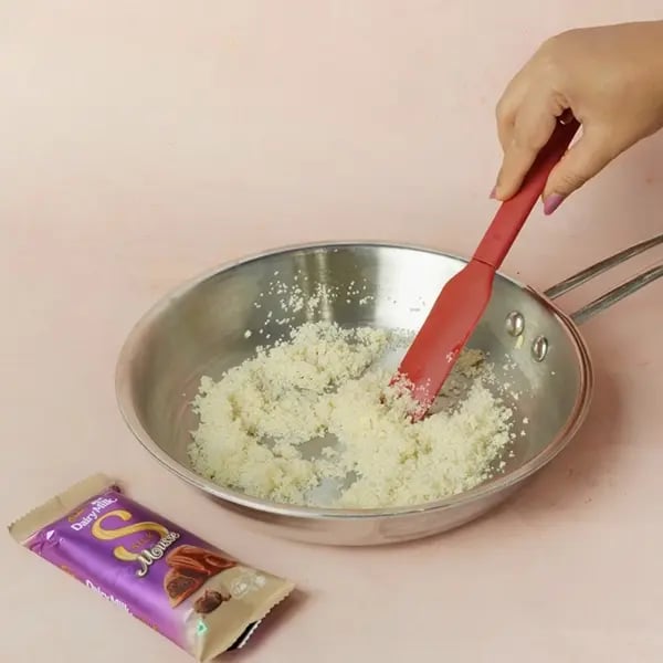 Dairy Milk Silk Samak Rice Kheer for Kali Puja-In the same pan shallow-fry the samak rice