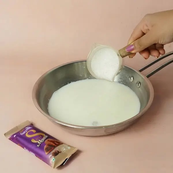 Dairy Milk Silk Samak Rice Kheer for Kali Puja-Add milk and sugar to the same pan
