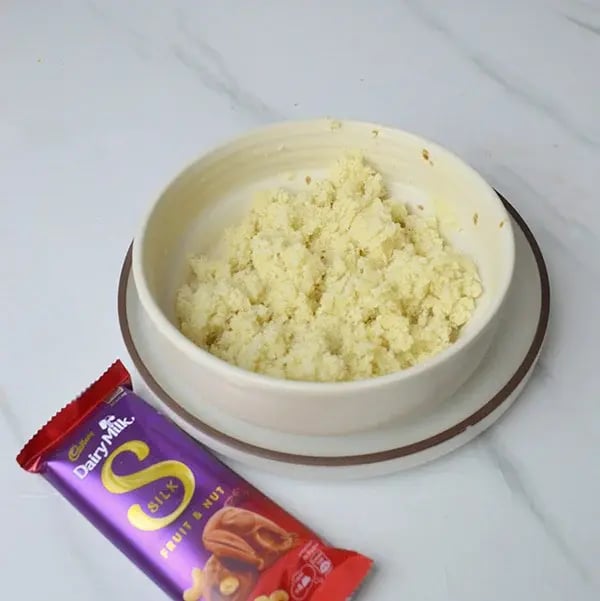 Dairy Milk Silk Two-in-One Coconut Laddoo - Mix all the ingredients