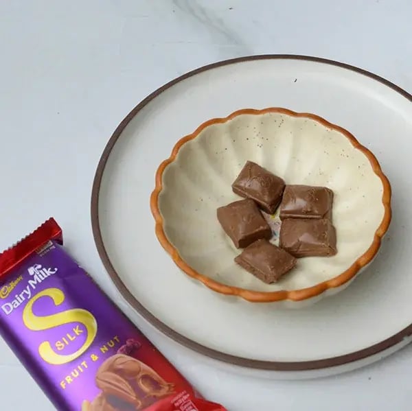 Dairy Milk Silk Two-in-One Coconut Laddoo - Break Cadbury Dairy Milk Silk chocolate