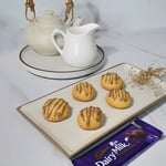 Dairy Milk Stuffed Chocolate Shortbread Cookies