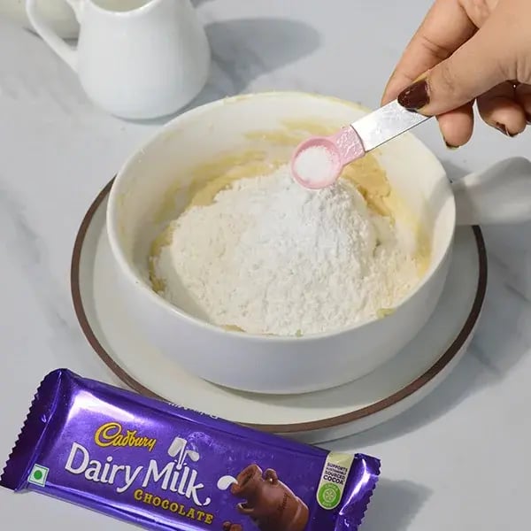 Dairy Milk Stuffed Chocolate Shortbread Cookies - Sprinkle some salt