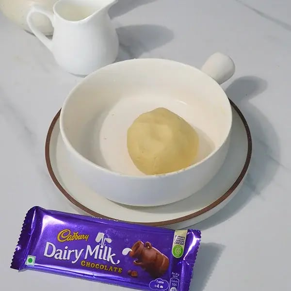 Dairy Milk Stuffed Chocolate Shortbread Cookies - Mix well
