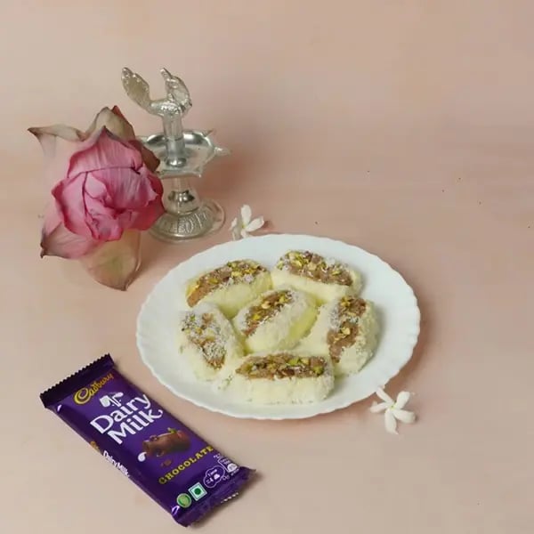 Dairy Milk Two-in-One Chomchom for Kali Puja-Serve chilled