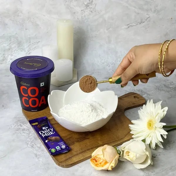 Dairymilk Choco Lava Cake Bomb - Dry Ingredients Mixing