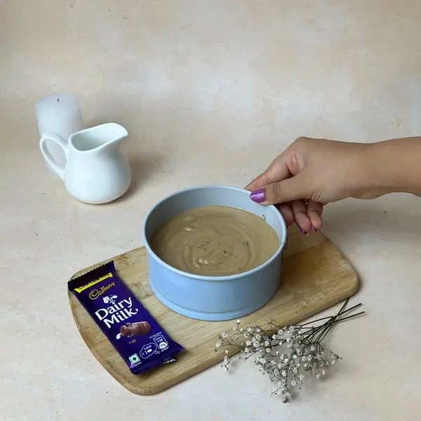 Dairymilk Coffee Star Cake - Cake Batter In Mold