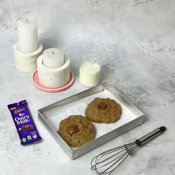 Dairymilk Fudgy Brownie - Baked Brownie Cooling