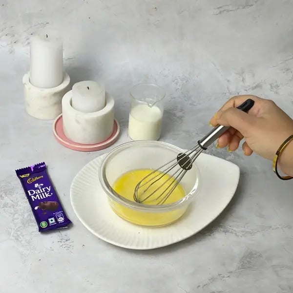 Dairymilk Fudgy Brownie - Mixing Wet Ingredients