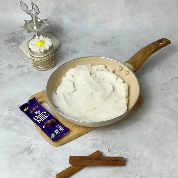 Dairymilk Malai Doodh Pitha - Mixing On Stove