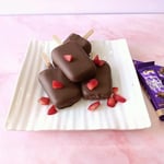 Dark Chocolate Strawberry Popsicle