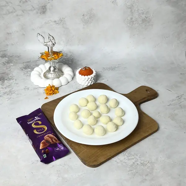 Diwali Special Dairy Milk Silk-Infused Angoor Basundi Recipe - Rolling Chenna Balls