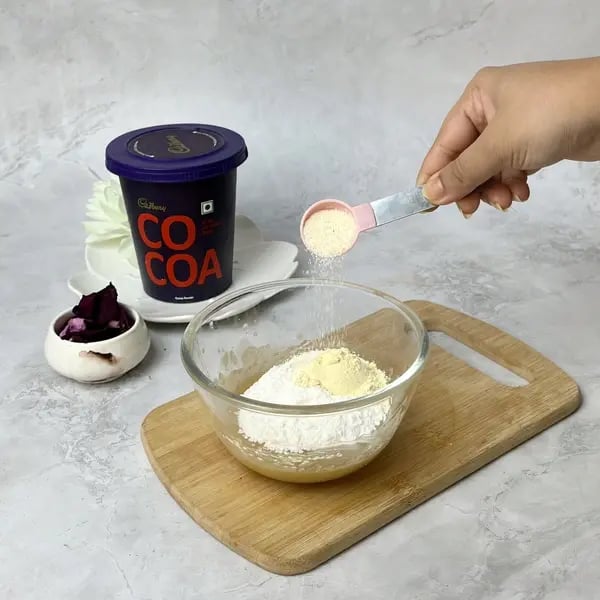 Easy Cocoa Marble Nankhatai To Try - Sifting Dry Ingredients