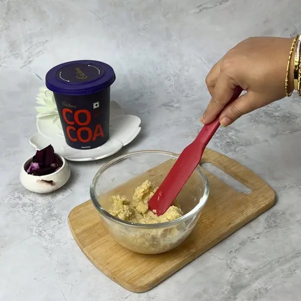 Easy Cocoa Marble Nankhatai To Try - Pressed Cookie Dough