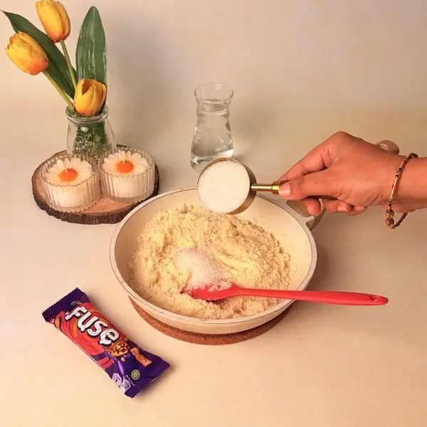 Easy Festive Special Rava Laddu With Cadbury Fuse To Celebrate Navratri - Stirring Sugar Water