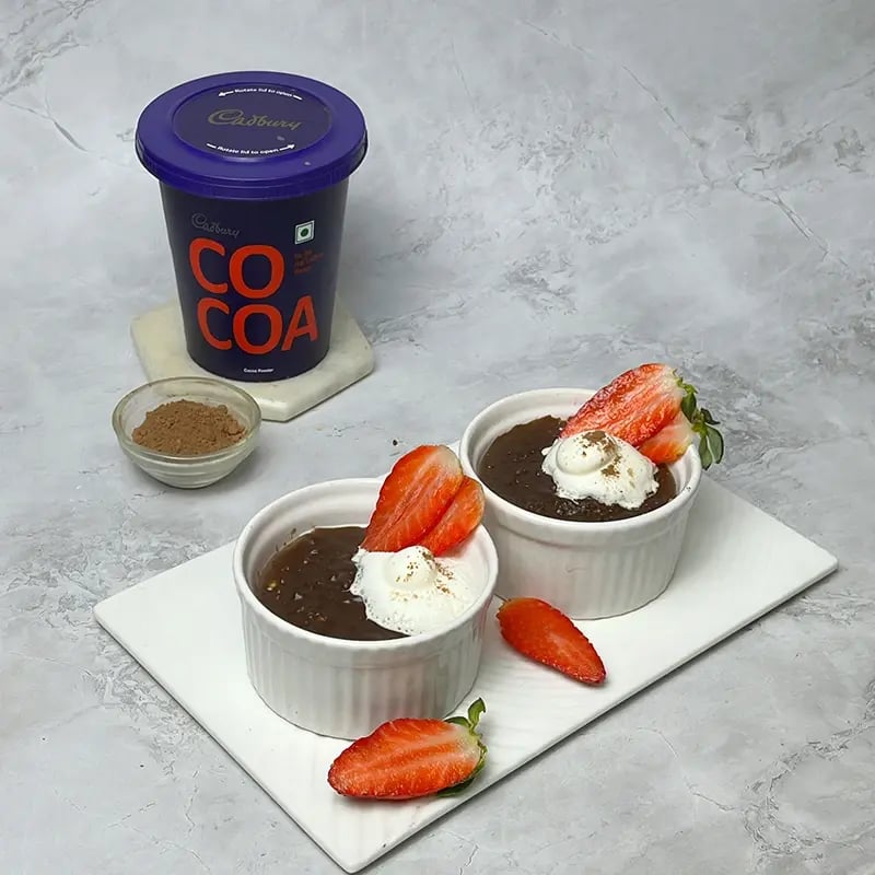 Eggless Cocoa Chocolate Budino Recipe