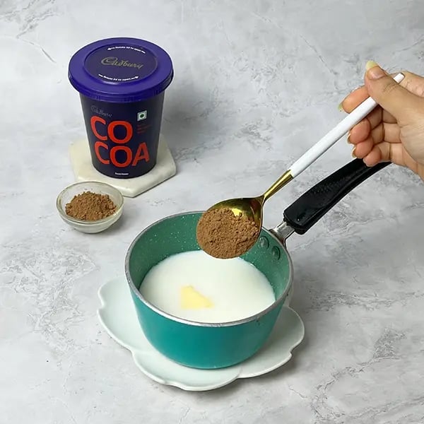 Eggless Cocoa Chocolate Budino-Add milk cocoa powder