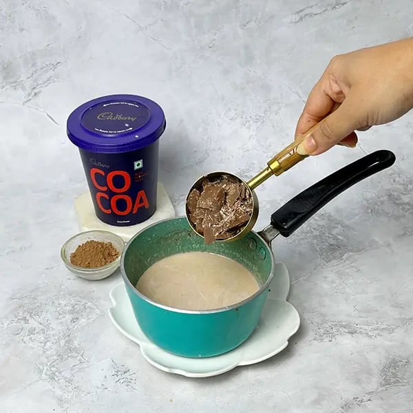 Eggless Cocoa Chocolate Budino-Next for a chocolatey consistency