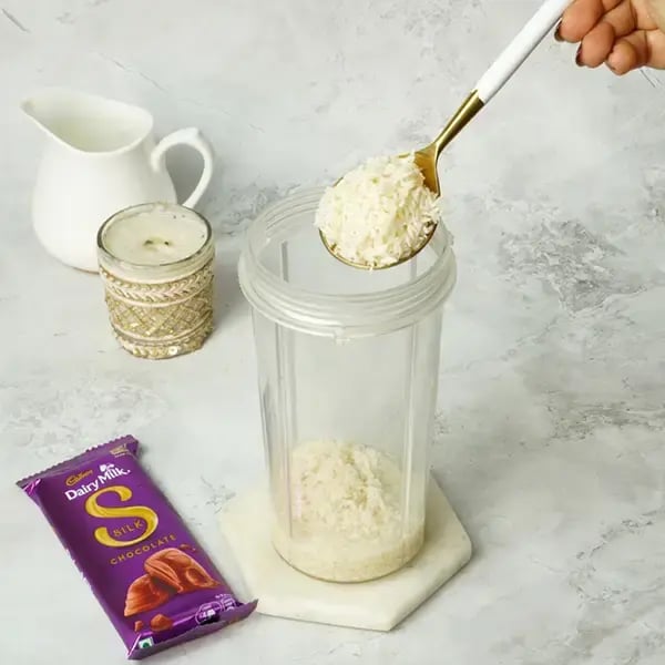 Eid Special Dairy Milk Silk Phirni - Soak basmati rice