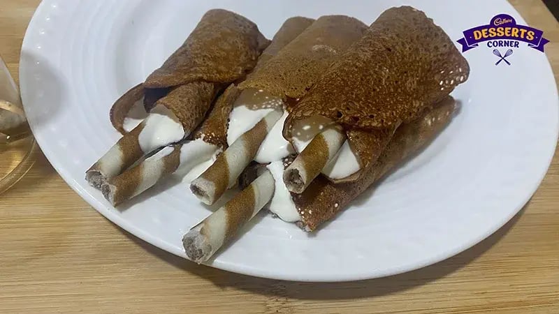 Chocolate Cepes with Ceam on Stick Recipe