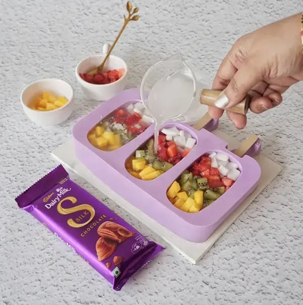 Fruits CHOCO BAR with Cadbury Silk - Pour coconut water