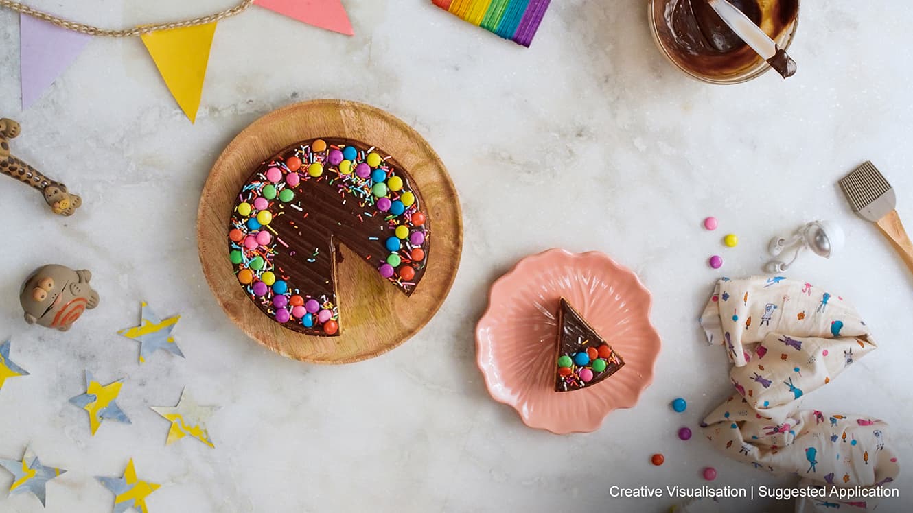 Gems and Caramello Loaded Cake