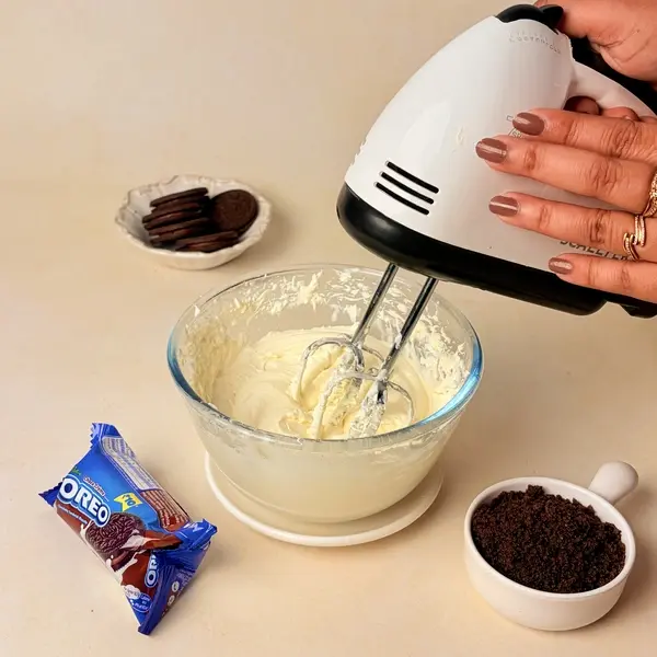 Halloween-Themed Cheesecake - An Oreo-Crusted Black Cocoa Dessert - Whipping Cream Cheese