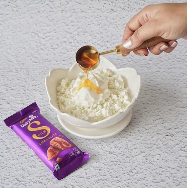 Healthy Cheesecake with Dairy Milk Silk and Mixed Nuts - Add honey to taste