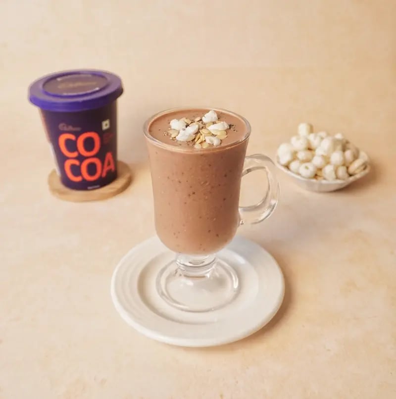 Healthy Choco Makhana Smoothie Recipe