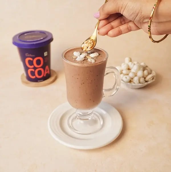 Healthy Choco Makhana Smoothie-Pour it into your favourite glass