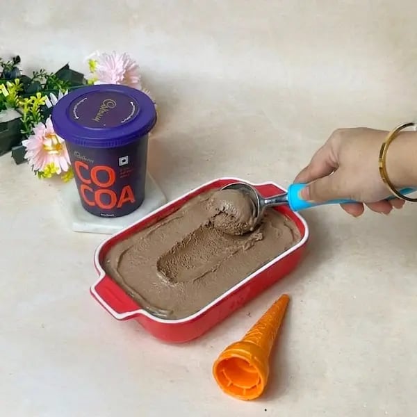 Healthy Cocoa Chocolate Icecream - Scooped Ice Cream