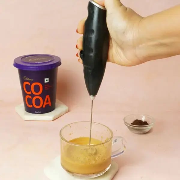 Homemade Chocolate Cocoa Iced Coffee - Add 1 tsp warm water