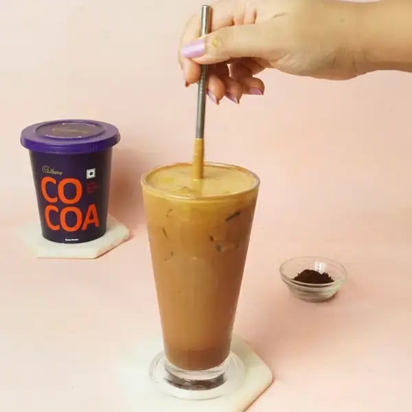Homemade Chocolate Cocoa Iced Coffee - Give it a nice mix