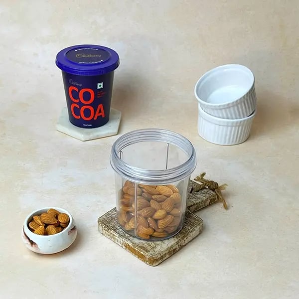 Homemade Cocoa Almond Nutella-Once cooled transfer the almonds